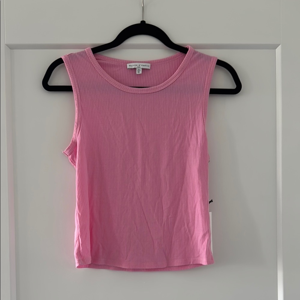 Maison d’amelie pink tanktop nwt